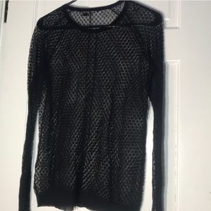 Tops - CAbi | Mesh See-Through Long Sleeve Top Tops - CAbi | Mesh See-Through Long Sleeve Top